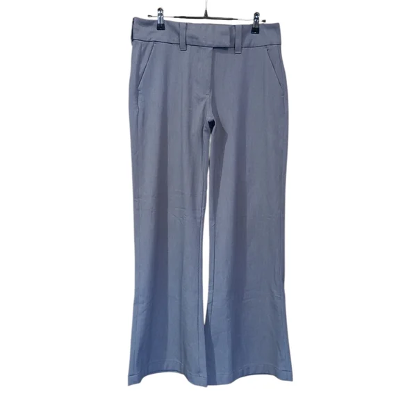 Women's AE Baggy Flare Stretch Poppy Trousers 2 *SHORT* Grey NWT's! - Picture 8 of 15